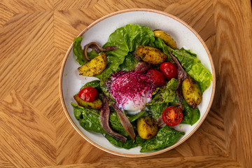Salad with anchovy