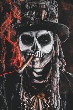 smoking baron in hat