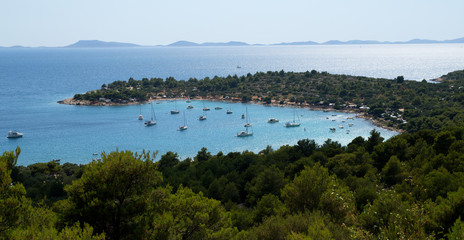 Fototapeta na wymiar bay for yachts , Croatia
