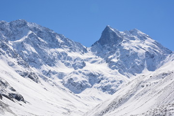 Fototapeta na wymiar landscape of mountain snow