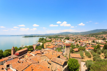 Obraz premium Lake Trasimeno view, Italy