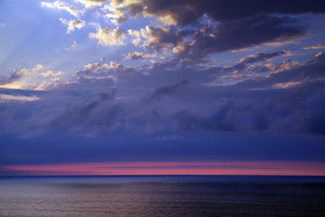 Naklejka na ściany i meble Atlantic Ocean sunset landscape