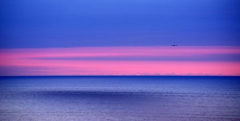 Fototapeta na wymiar Atlantic Ocean sunset landscape