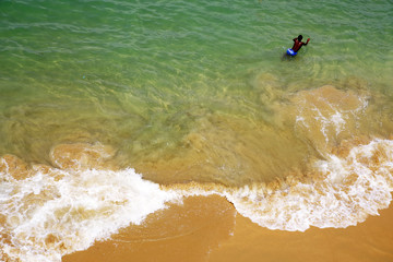 Fototapeta premium La Concha Beach in San Sebastian, Spain. With an average length of 1,350 meters, it is one of the most famous urban beaches in Spain.