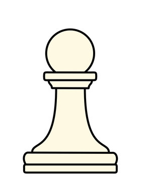 チェスの駒(ポーン、白)