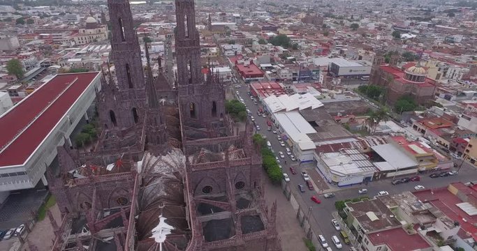 church from the air in mexico