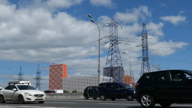 MOSCOW, RUSSIA - JULY 30, 2018. Traffic At Moscow Loop Highway MKAD