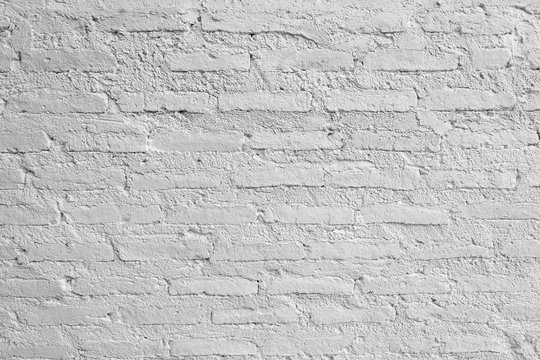 Horizontal Texture of The White Brick Wall