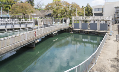 東京都水道局の羽村導水ポンプ所（東京都羽村市）