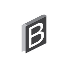 Book with B letter logo