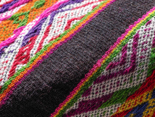 Obraz premium Peruvian poncho detail