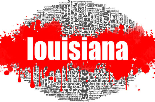 Louisiana word cloud design