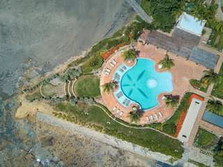 Luxury pool above view