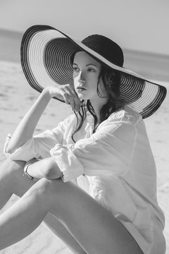 woman on beach
