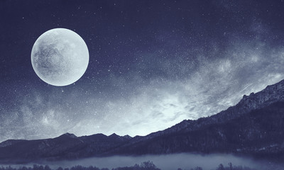 Fototapeta na wymiar Full moon background