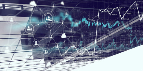 Social connection and networking. Mixed media