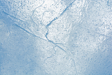 The texture of the ice. The frozen water.Winter background   