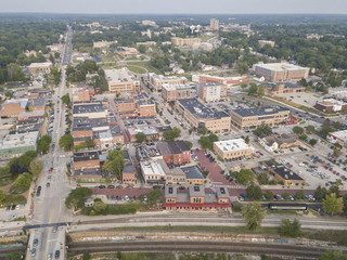 Kent Ohio, Aerial view of Kent & Kent State University