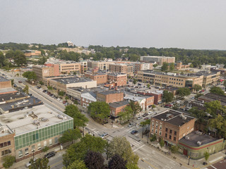 Kent Ohio, Aerial view of Kent & Kent State University