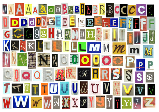 Illustration Of Individual Letters Cut Out Of Newspapers, 40% OFF