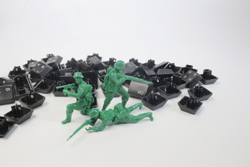 the fun of mini figure soldier at display