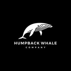 humpback whale logo icon vector illustration