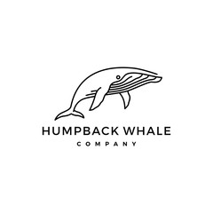 humpback whale logo icon vector illustration