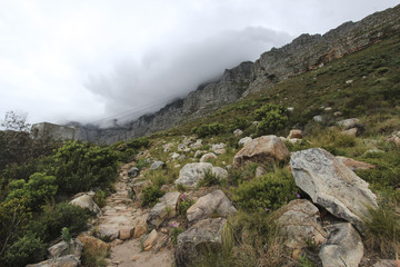 Table mountain from beneath, Cape Town, South Africa