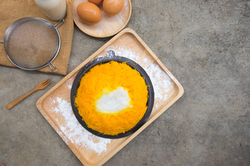 Golden threads cake, Foi tong cake