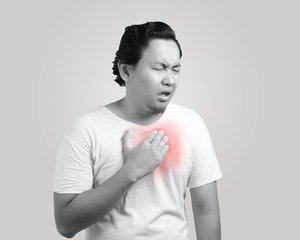 Young Man Having Chest Pain