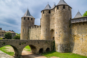 Fototapeta na wymiar Carcassonne, la cité, Aude, Occitanie, France.
