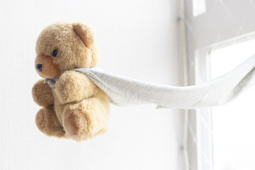 Teddy bear with flying cape