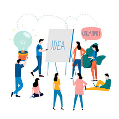 Professional training, education, online tutorial, online business courses, business presentation flat vector illustration. Expertise, skill development design for mobile and web graphics