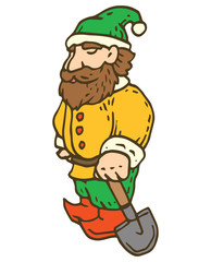 Garden Gnome with Shovel