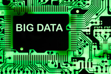Abstract,close up of Mainboard Electronic computer background. (Big data)