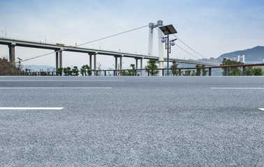 Fototapeta na wymiar Modern urban landscape and asphalt road in Chongqing, China