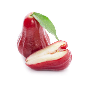 Rose apples isolated on white background.