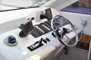  control yachts of the pleasure yacht on the Black Sea