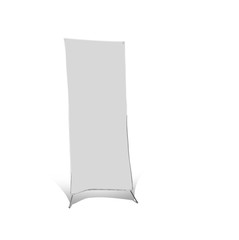 Blank white up banner stands on white, This has clipping path.