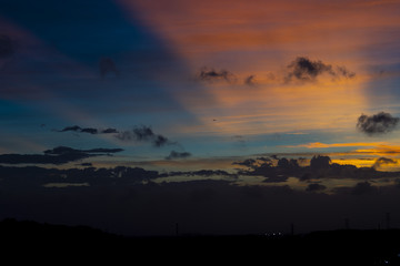 夕陽　グラデーション