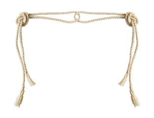Beige cotton rope frame with knots