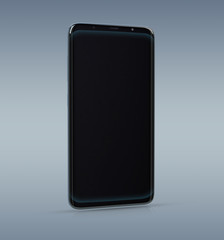 Isolated modern smartphone with shadow 3d rendering