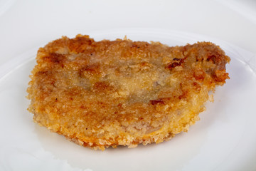 Roasted pork schnitzel