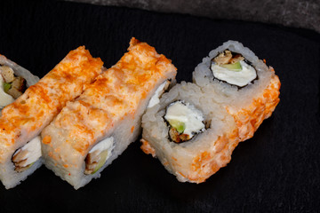 Japanese roll with salmon