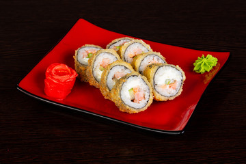 Japanese roll with salmon