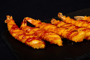 Hot prawn tempura