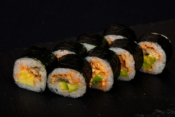 Japanese roll with salmon