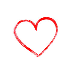 Red heart isolated on white background. Watercolor heart. Love.