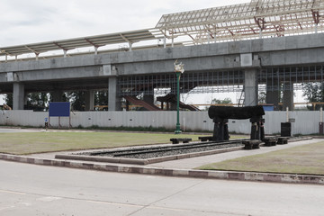Fototapeta na wymiar Train speed station under construction