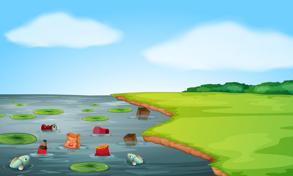 A water pollution landscape